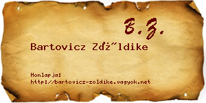 Bartovicz Zöldike névjegykártya